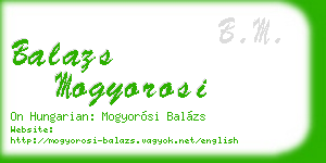balazs mogyorosi business card
