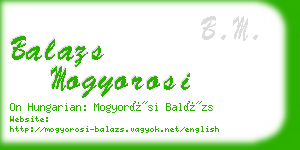 balazs mogyorosi business card